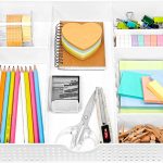 CAXXA 3 Slot Drawer Organizer with 4 Adjustable Dividers - Junk Drawer Storage for Makeup & Vanity, Office Desk Supplies and Accessories (WHITE, 1 PACK)